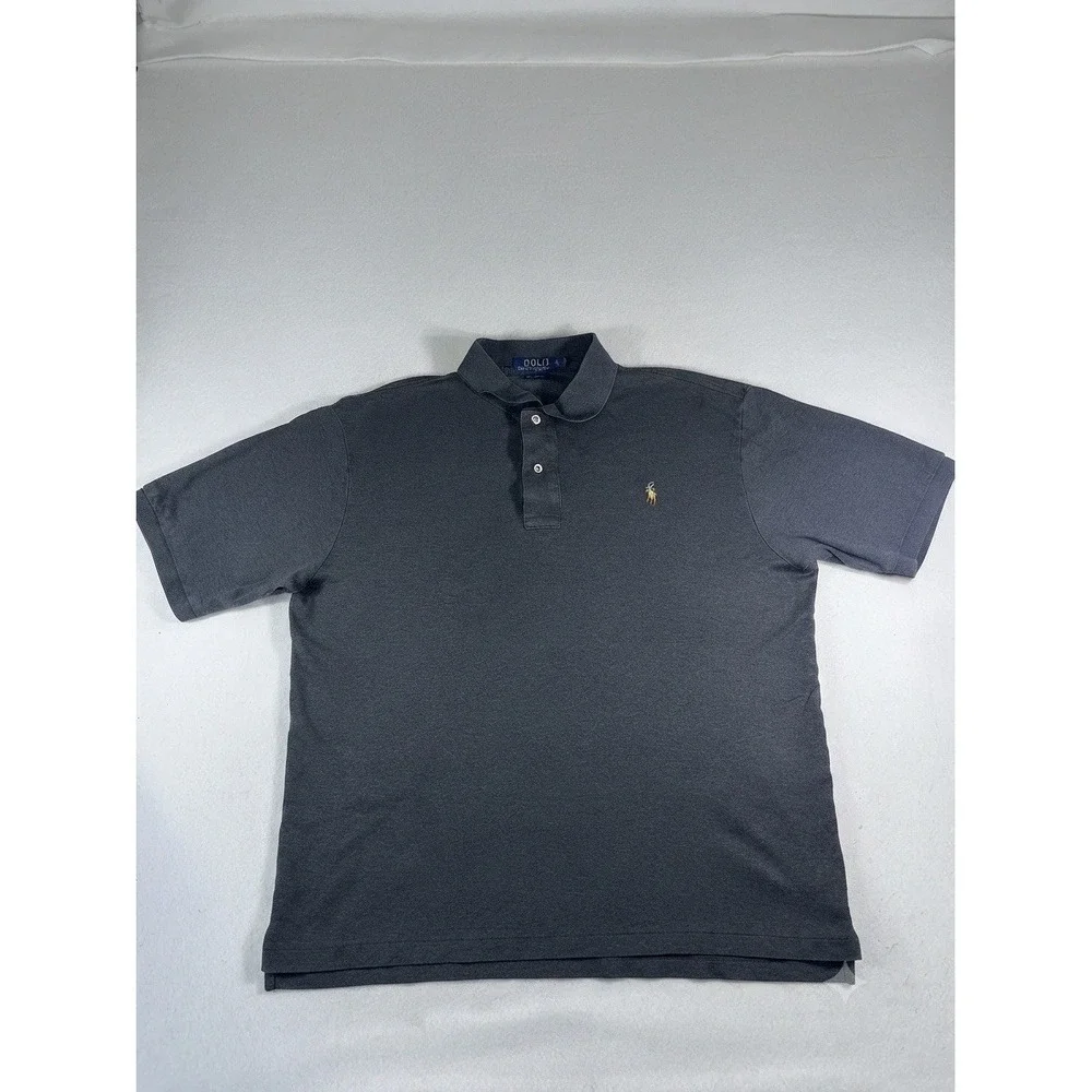 Polo Ralph Lauren Pima Soft Touch Polo Men's LT Tall Gray Short Sleeve